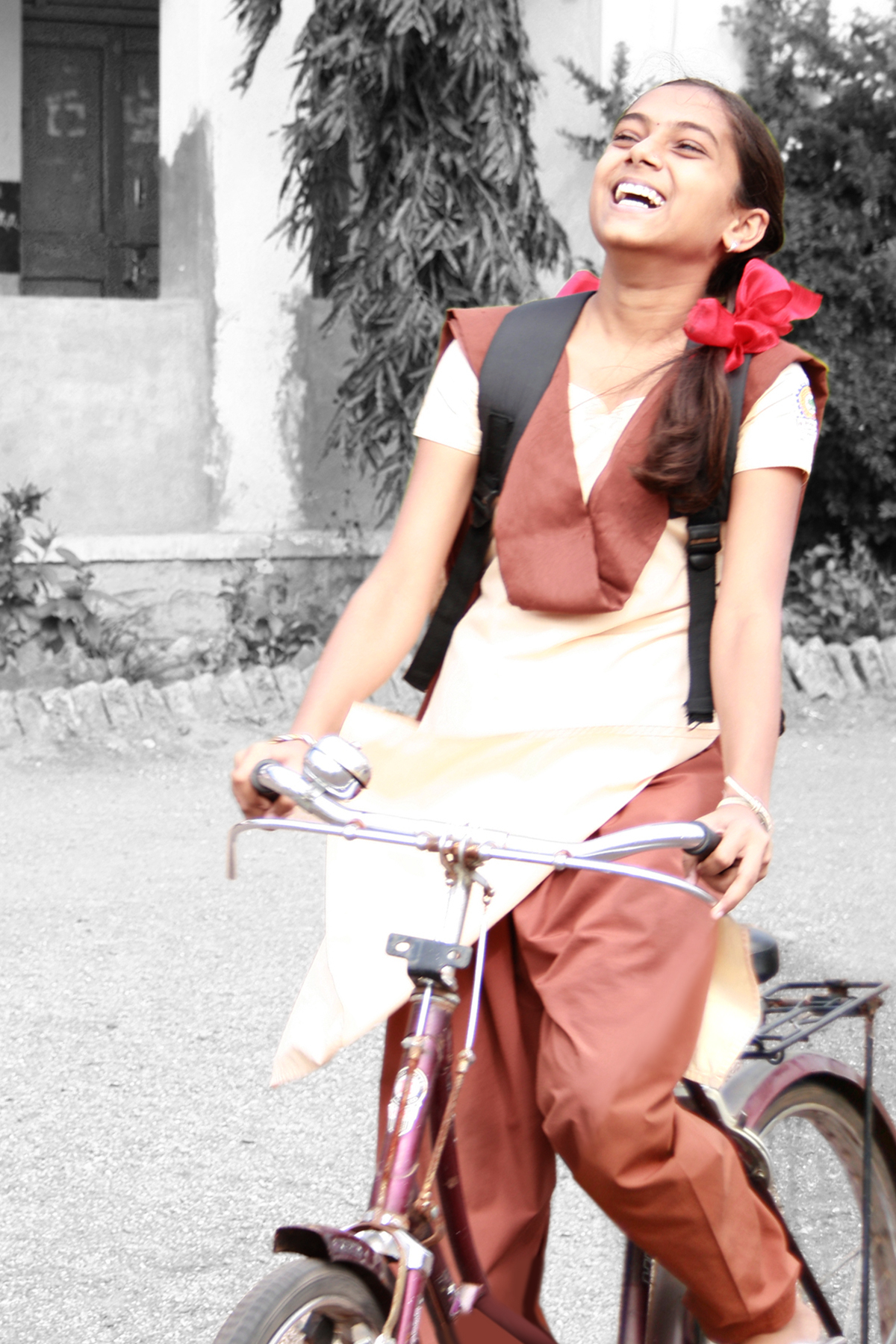 Give a girl a bike: help her to go to school