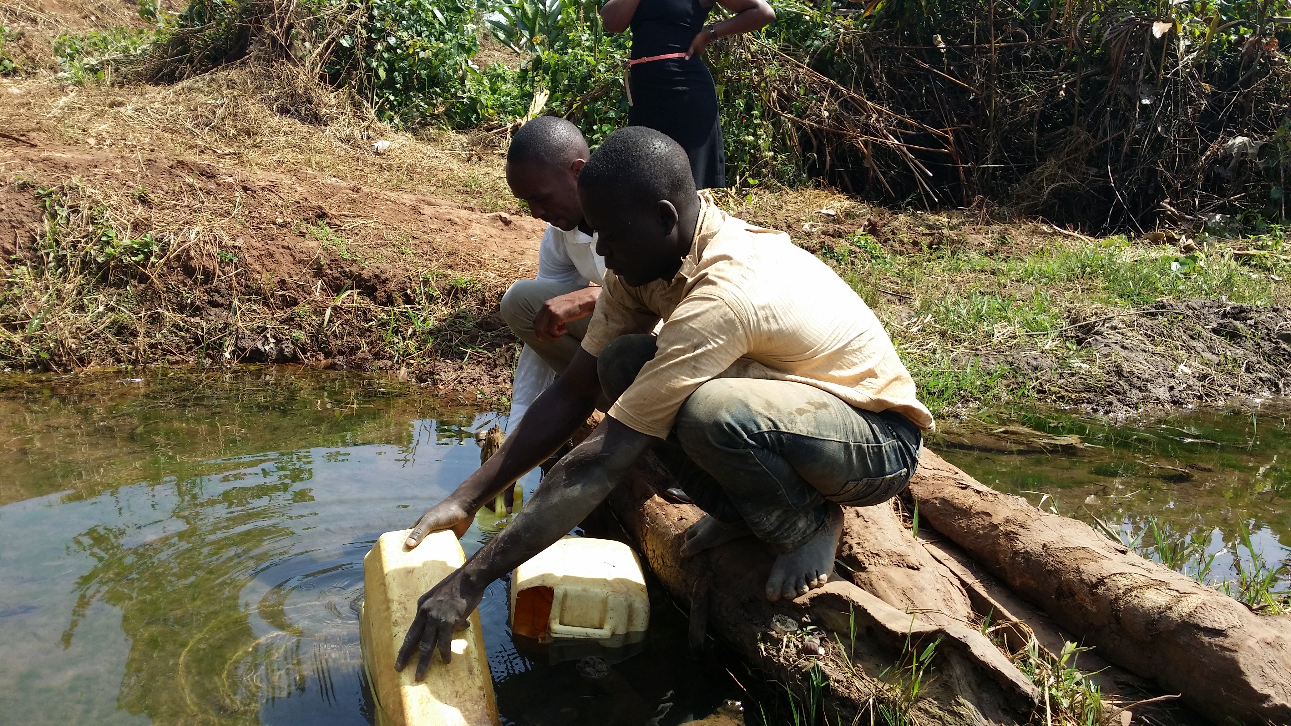 Spring water source maintainance for 300 in Uganda