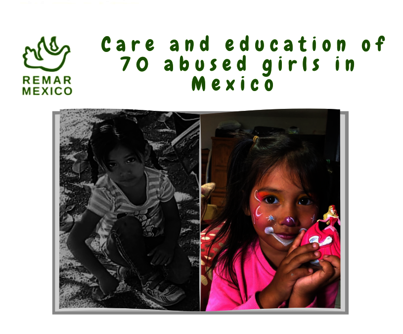 Care and education of 70 abused girls in Mexico