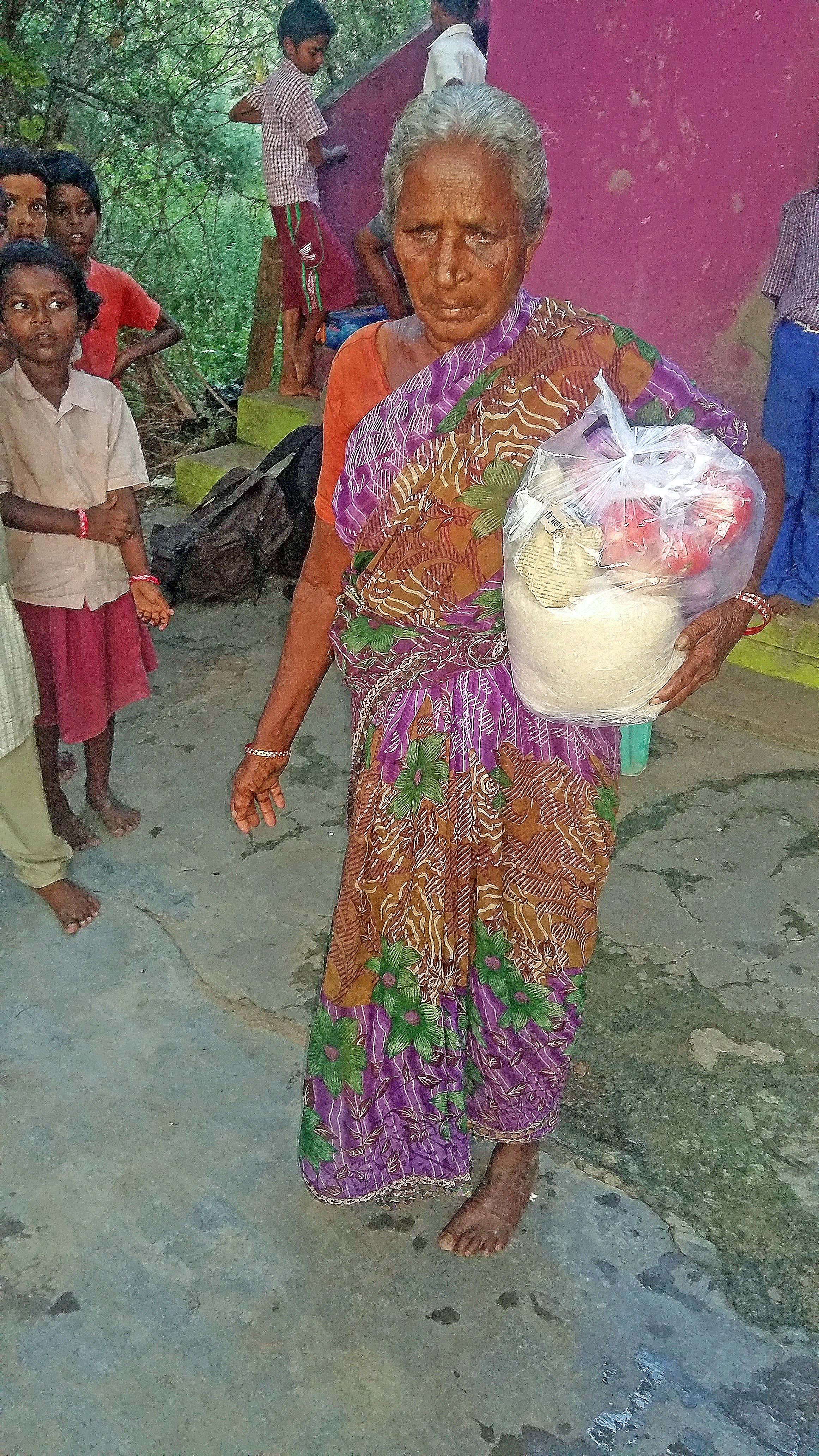 Neglected old age person need food groceries