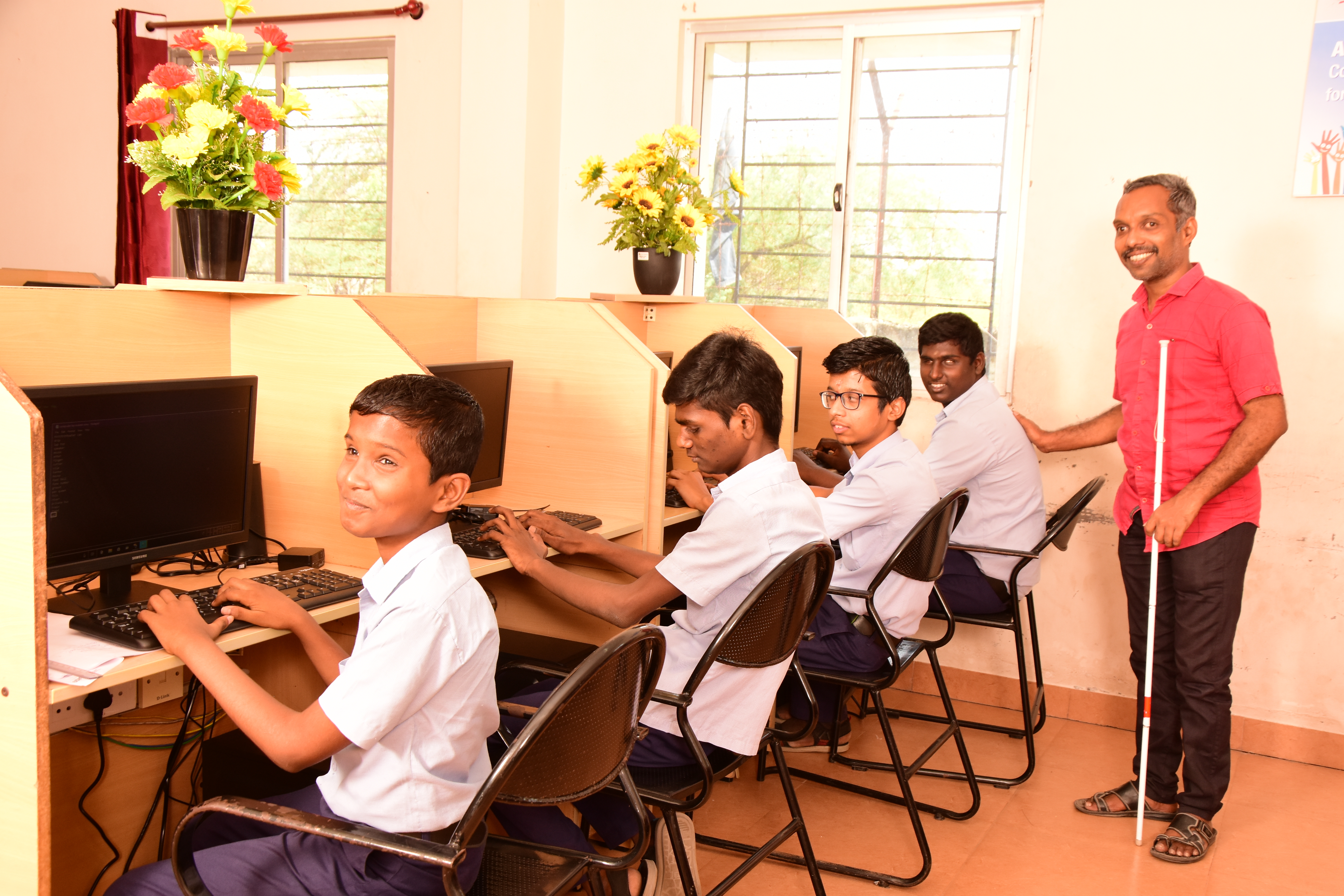 Computer Training for visually challenged children