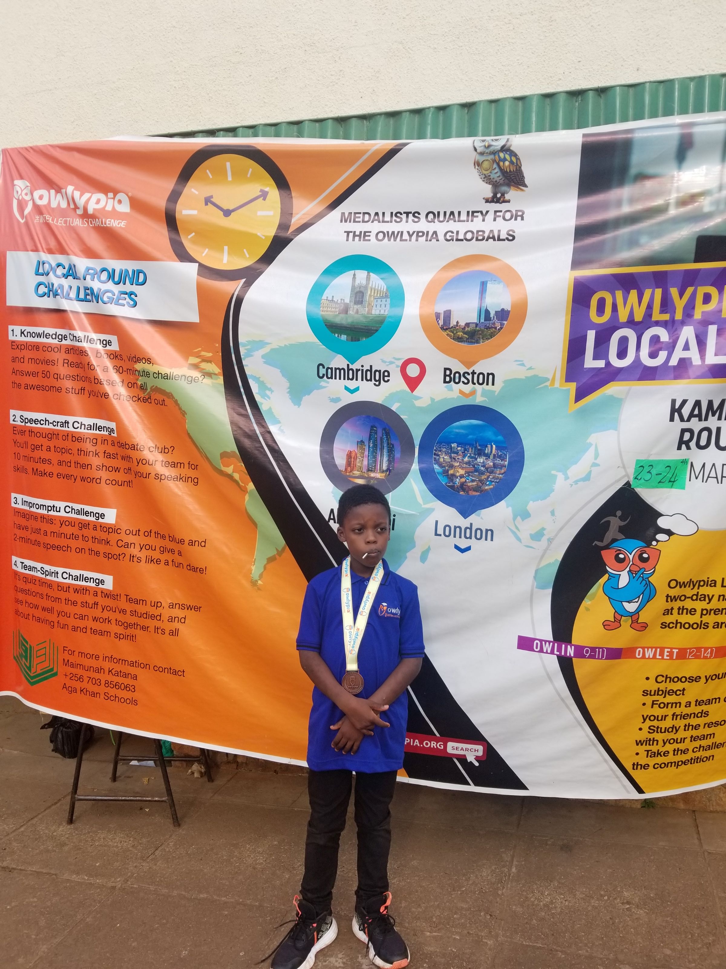 Quincy in Owlypia Global Debate Competition