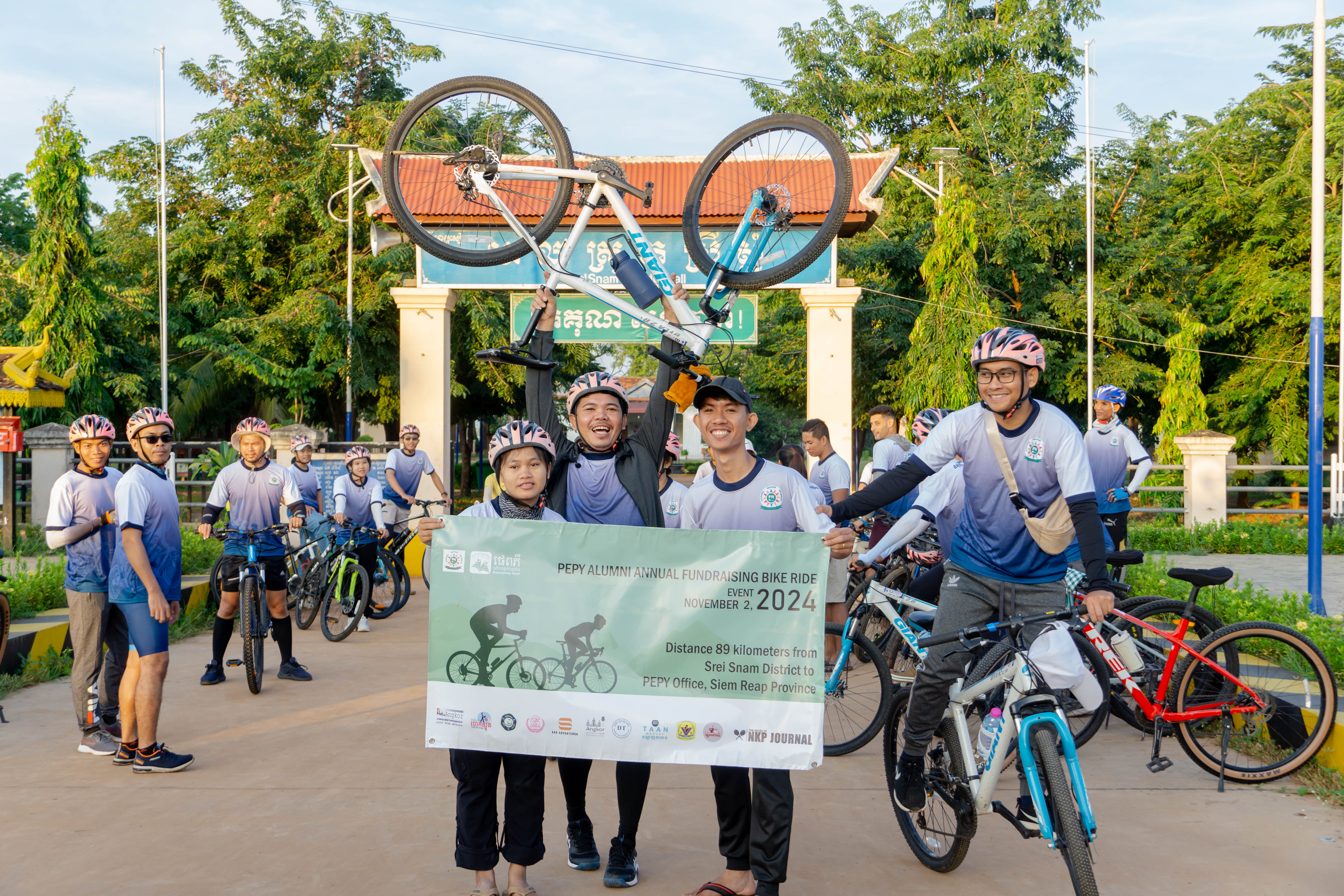 Alumni Cycling for Scholarships in Rural Cambodia