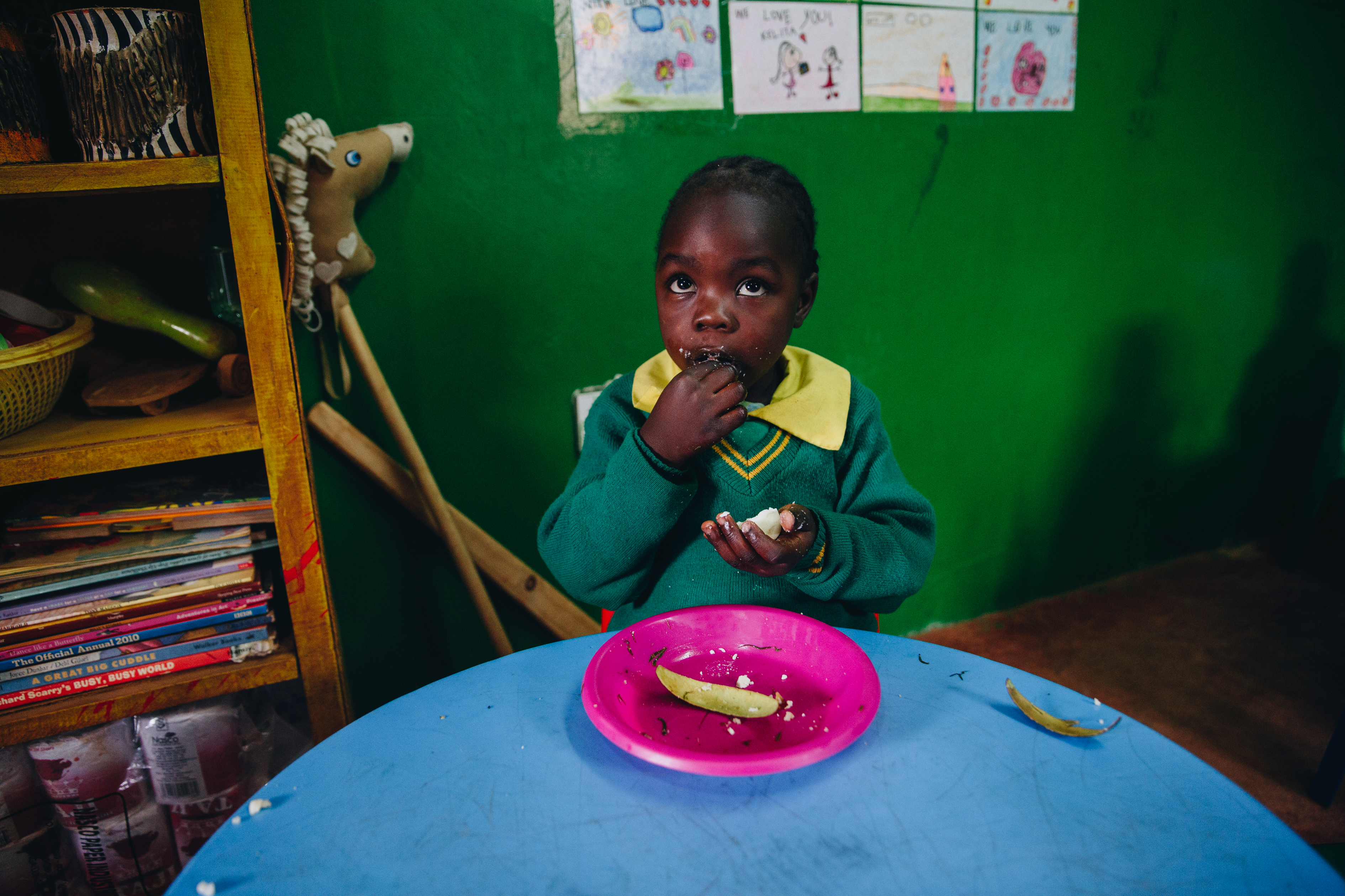 Feeding and educating 100 kids in our new school.
