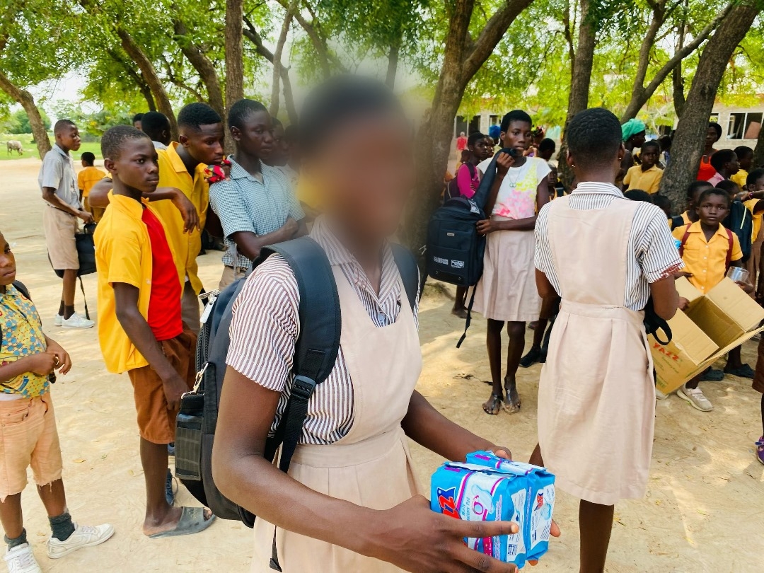 Sanitary Pads for 200 School Girls at Tinkong