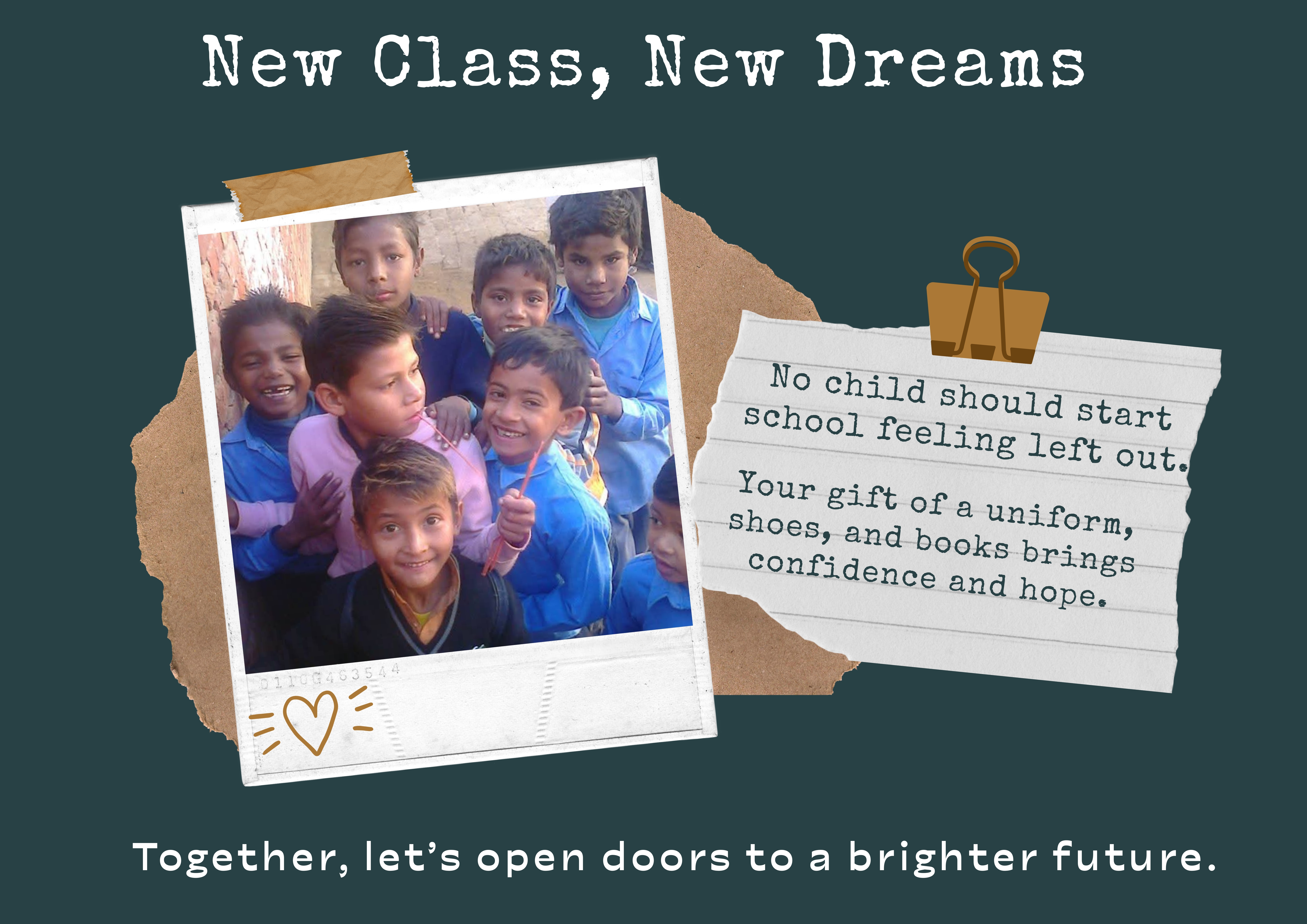 New Class, New Dreams: Empowering Needy Kids