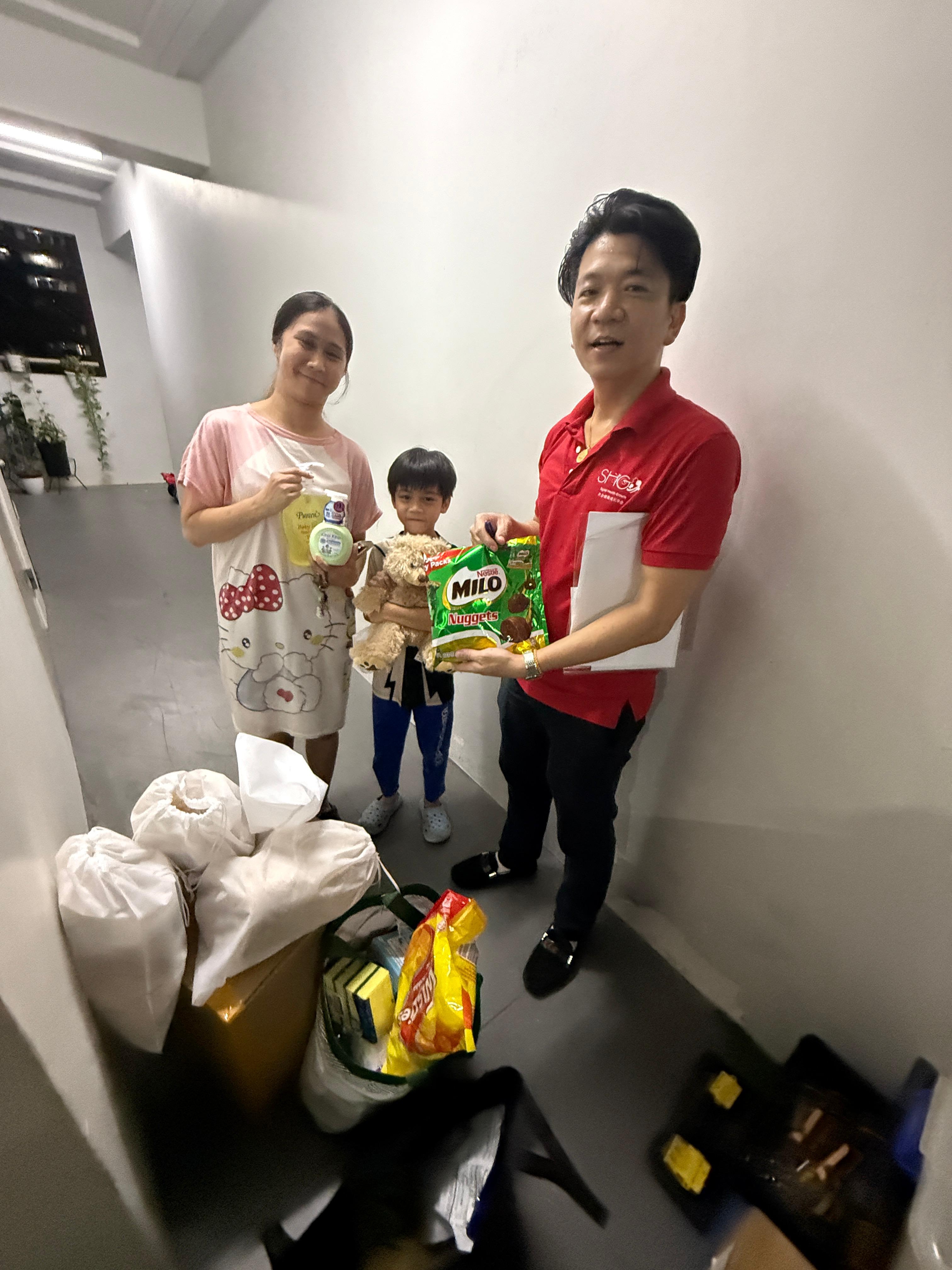 Distributing food rations for the Poor