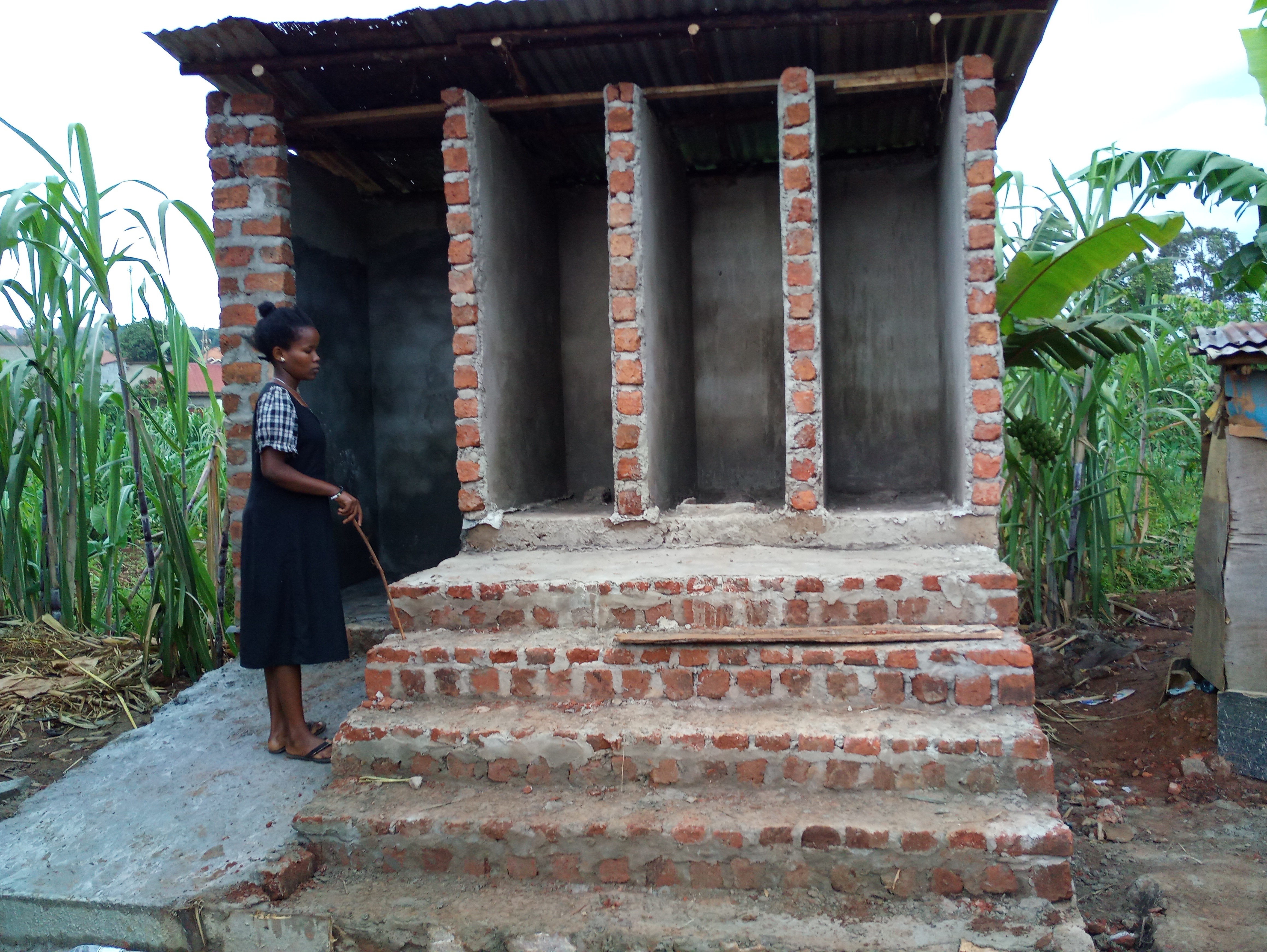 Support toilets for voluteer at Gaba hope for kids