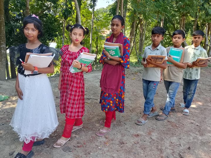Distribution free educational material to student.