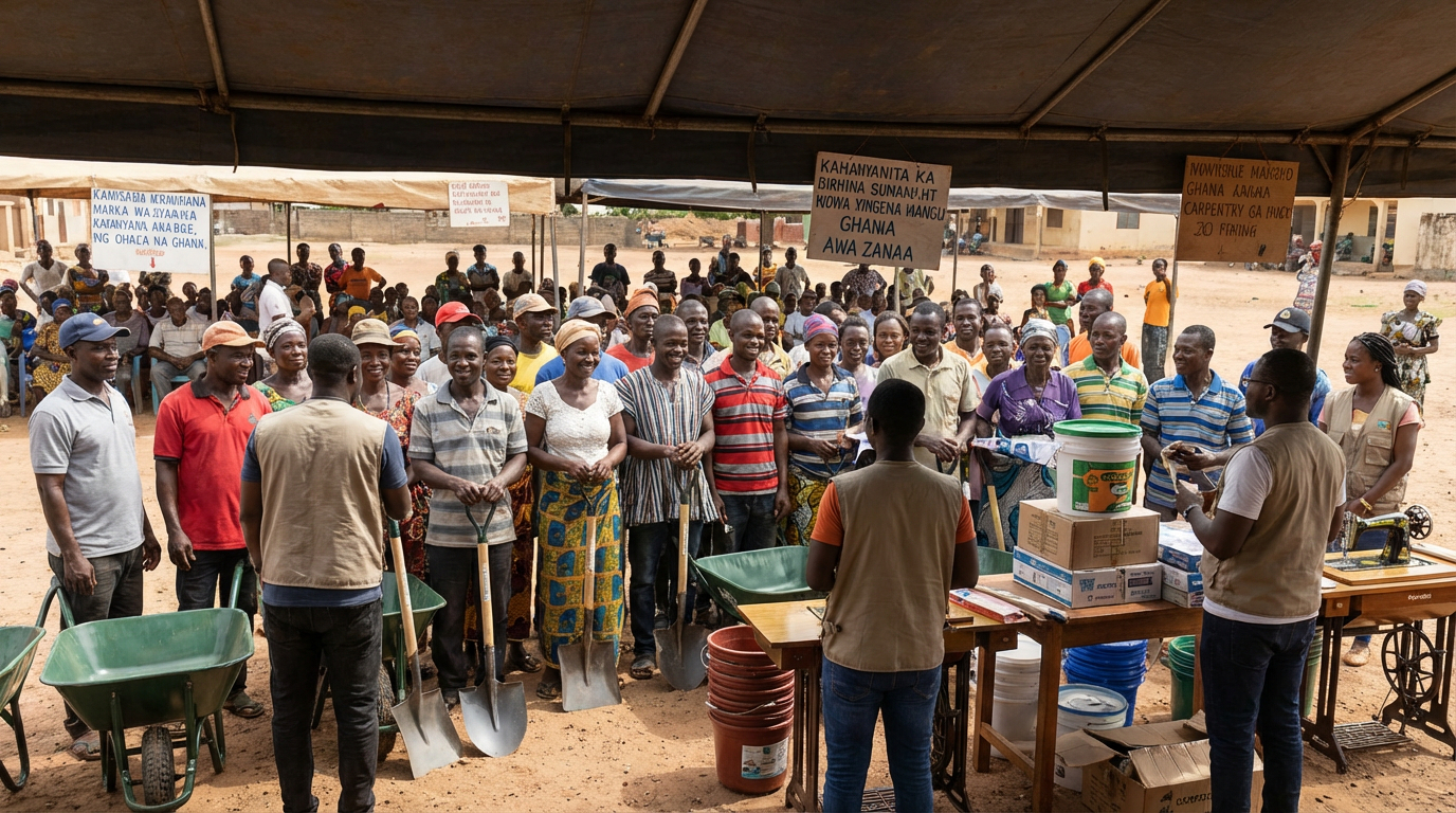 Provide Work Tools for 100 Workers in Ghana