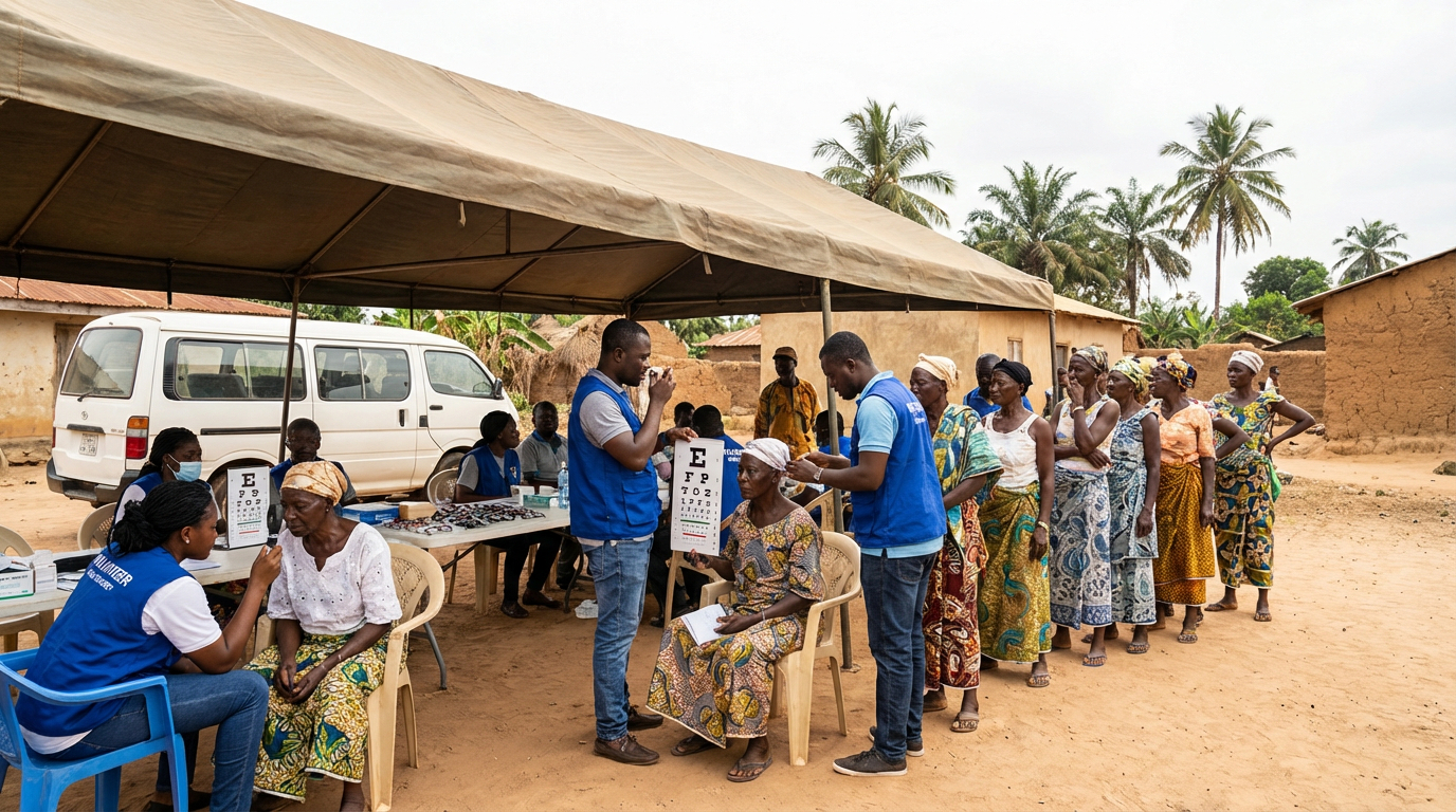 Provide Eye Screening for 700 People in Ghana