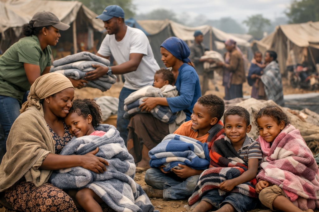 Provide Blankets for Refugee Families