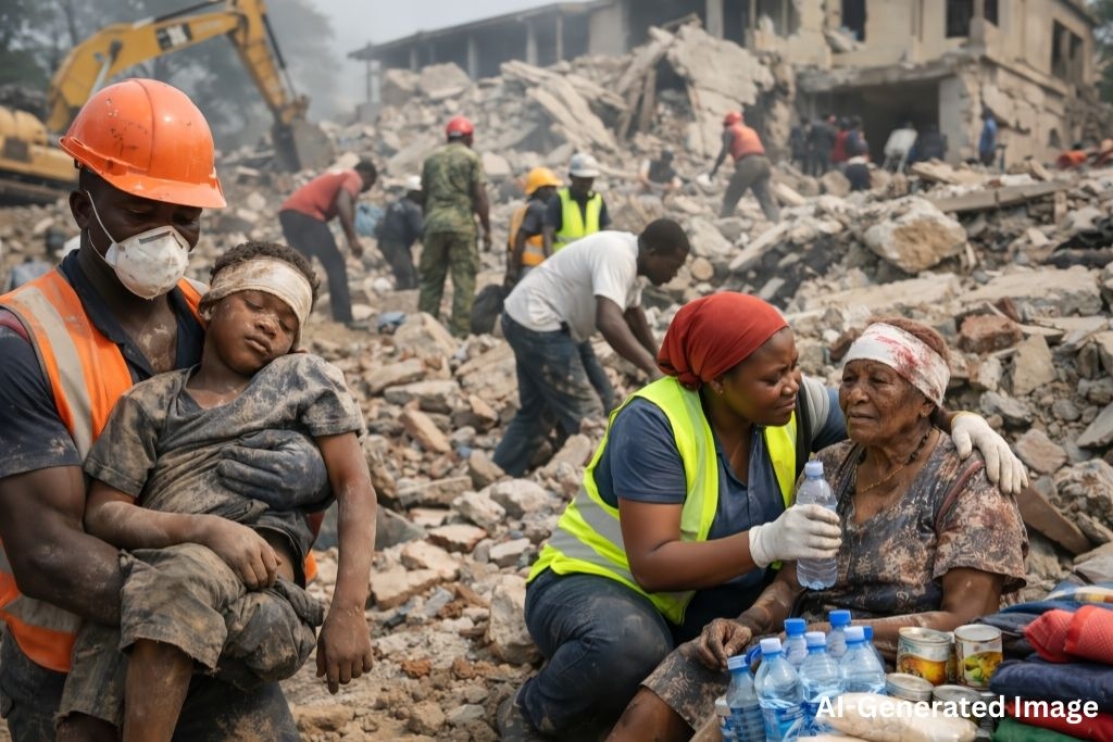 Help 100 Victims of Building Collapse in Accra
