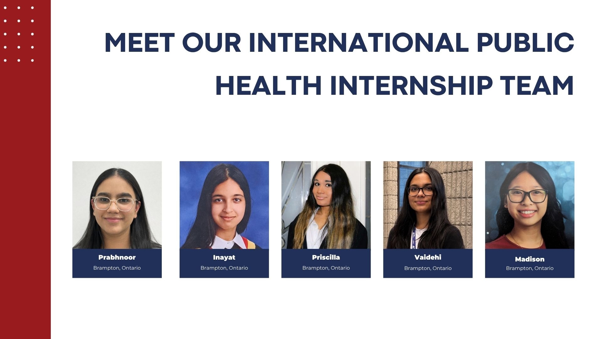 Public Health Interns Transform Communities