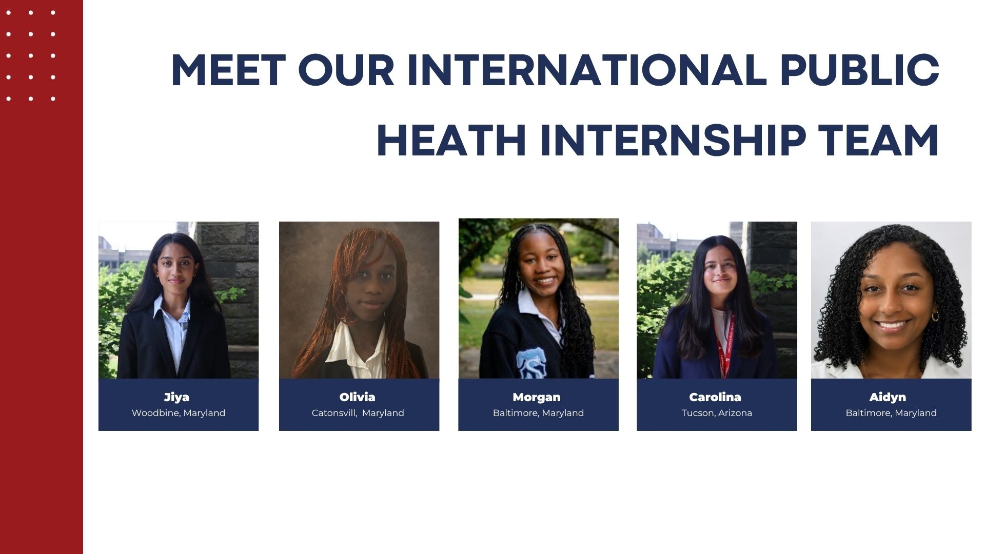 Public Health Interns Transform Communities