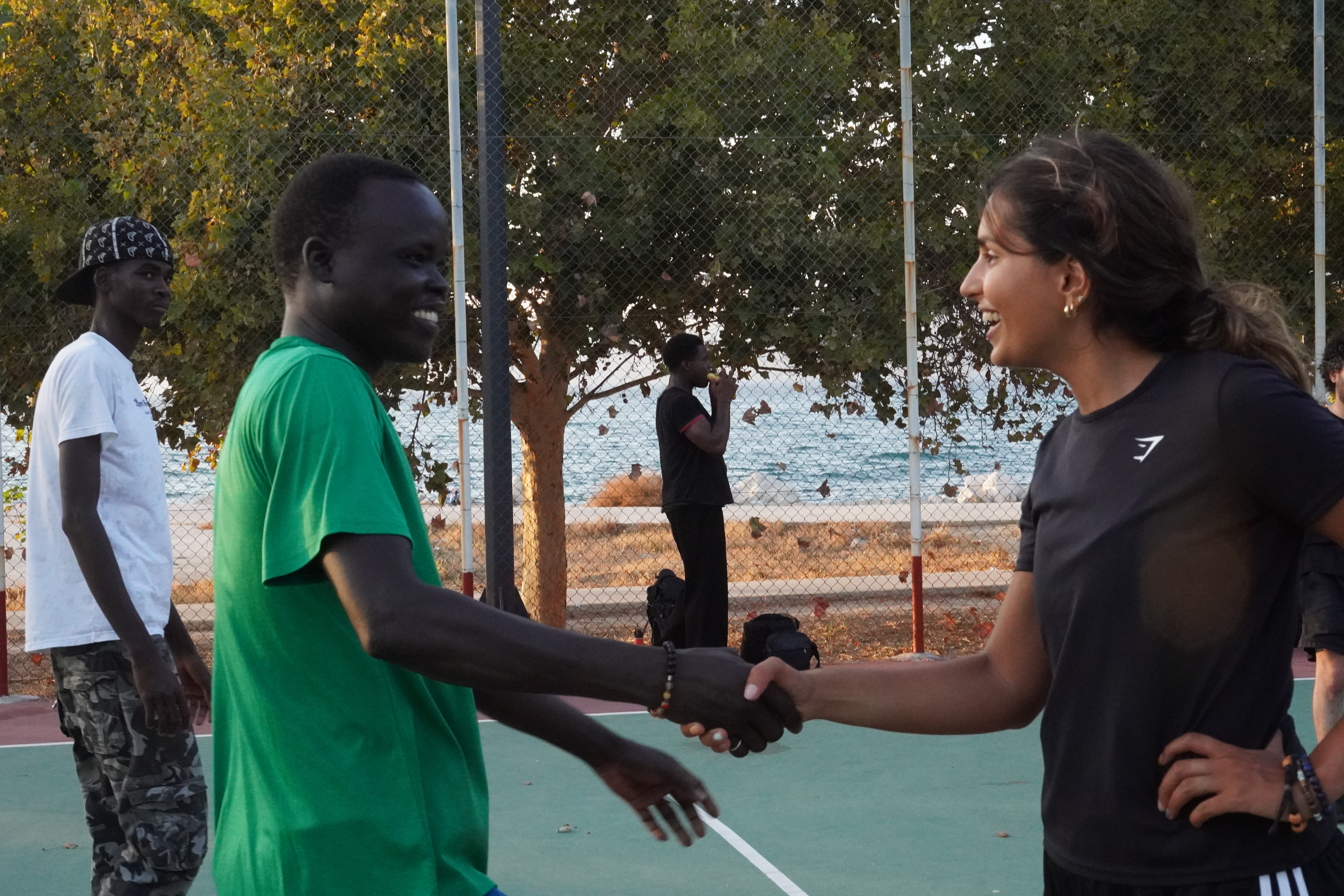 Sponsor basketball sessions for young refugees